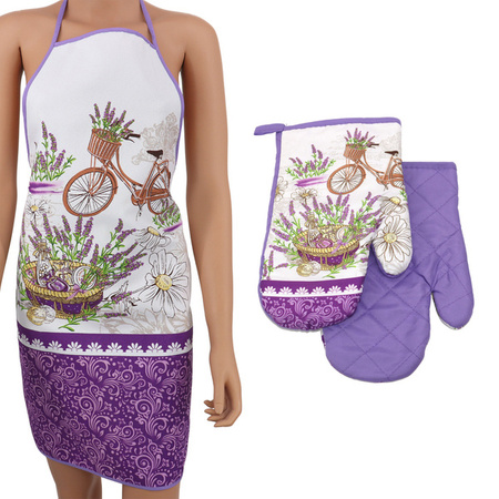 Kitchen gloves with a magnet LAVENDER II kpl 2 szt., 0117FS23