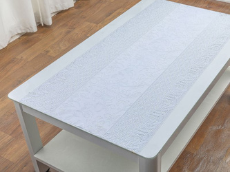 Vinyl lace table runner 50 WH-WHITE LA-1007U