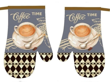 Kitchen gloves with a magnet COFFEE II kpl 2 szt., 0418FS38