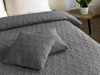 Bedspread PARLA 3D 220x240+2/40x40, SY-7653 DARK GREY