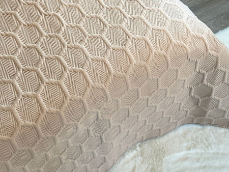 Bedspread PARLA 3D 220x240+2/40x40, SY-7653 BEIGE