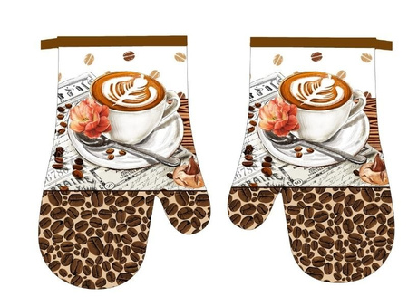 Kitchen gloves with a magnet CAPPUCCINO II kpl 2 szt., 0316FS03