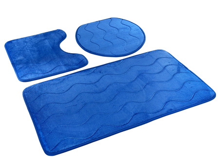 Bath mat SUMBA kpl 3 szt.,LZ(23) BLUE 3