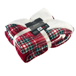 Blanket SHERPA PRINT 150x200 RED