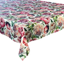 Obrus plamoodporny Druk 1 Peonie