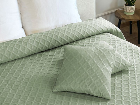 Bedspread PARLA 3D 220x240+2/40x40, SY-7654 GREEN