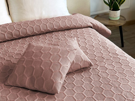 Bedspread PARLA 3D 180x220+2/40x40,SY-7653 POWDER PINK