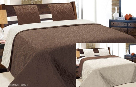 Bedspread VIGO II 180x220+2/40x40, 035/BROWN-ECRU 4