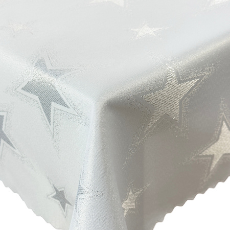 Tablecloths with stain-resistant coating OVAL 140X220 BIG STAR SILVER 621
