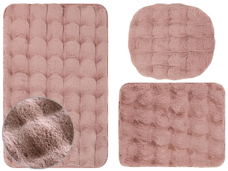 Bath mat ARUBA KPL. 3 SZT. POWDER PINK