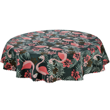 Waterproof Polyester Tablecloth Flamingos