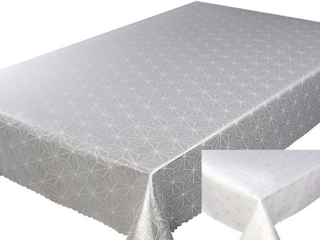 Tablecloths with stain-resistant coatin 80X80 SILVER 2594
