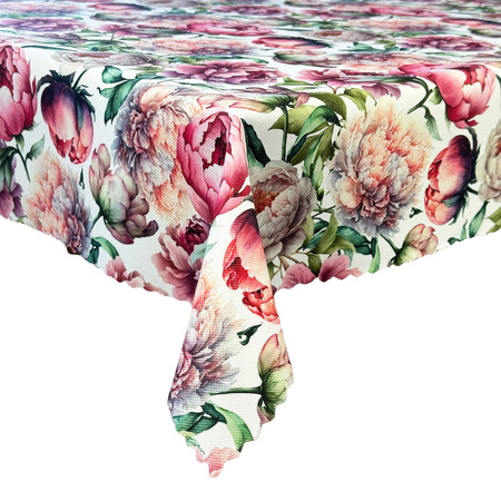 Obrus plamoodporny Druk 1 Peonie