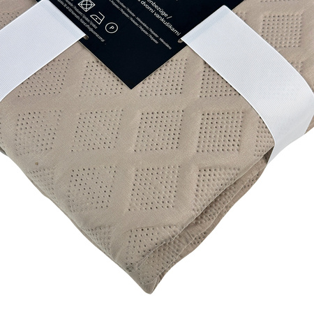 Bedspread PARLA 3D 180x220+2/40x40,SY-7654 TAUPE