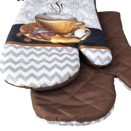 Kitchen gloves with a magnet CAPPUCCINO II kpl 2 szt., F21A752-B