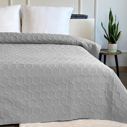 Bedspread PARLA 3D 80x220, SY-7653 GREY LIGHT