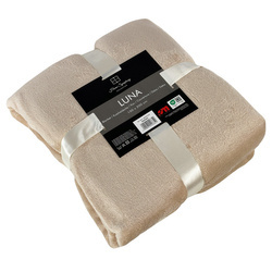 Blanket LUNA 150x200 BEIGE, microfiber flannel 240 gsm