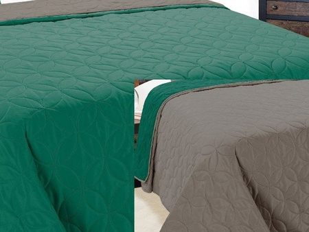 Bedspread VIGO II 200x220, 006/EMERALD-GRAPHITE