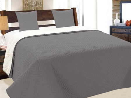 Bedspread VIGO II 180x220+2/40x40, 011/ GREY-ECRU