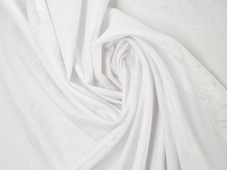 Tablecloths with stain-resistant coating Flowers 3329 White