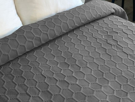 Bedspread PARLA 3D 220x240, SY-7653 DARK GREY