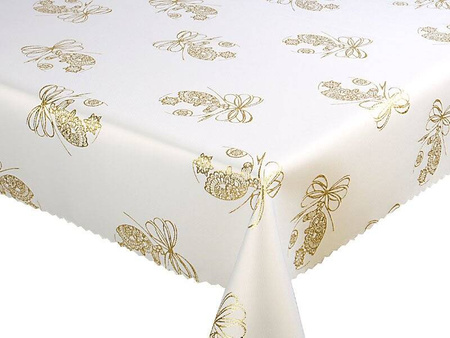 Tablecloths with stain-resistant coating OVAL 140X260 golden1869