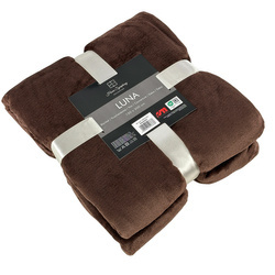 Blanket LUNA 150x200 BROWN, microfiber flannel 240 gsm