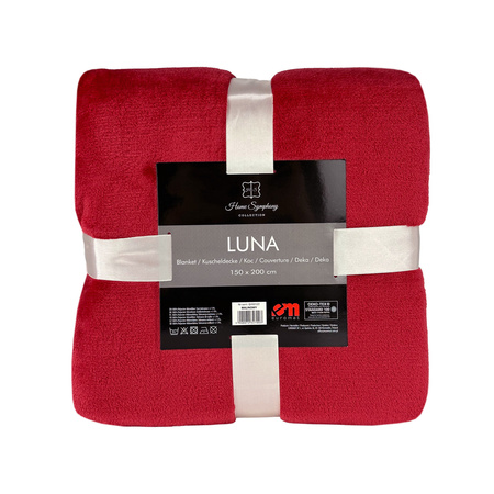 Blanket LUNA 150x200 RASPBERRY , microfiber flannel 240 gsm