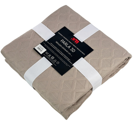 Bedspread PARLA 3D 220x240, SY-7654 TAUPE