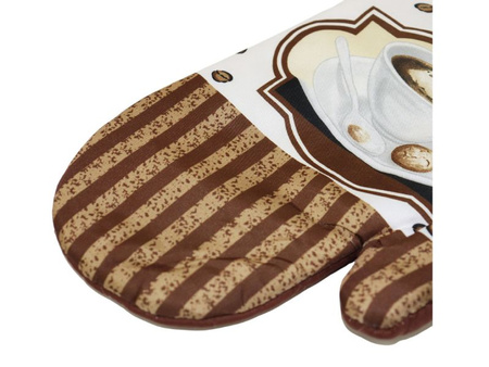 Kitchen gloves with a magnet CAPPUCCINO II kpl 2 szt., F9578B