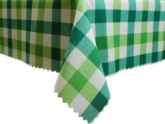 Tablecloths with stain-resistant coating 3 Green Check