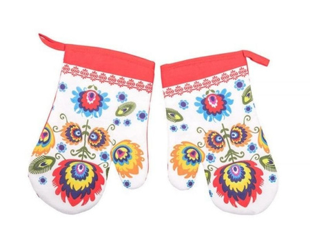 Kitchen gloves with a magnet FOLK II kpl 2 szt., K2267B