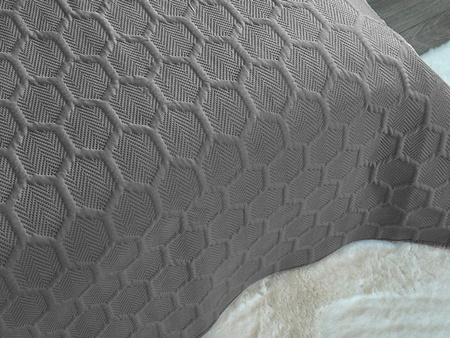 Bedspread PARLA 3D 220x240, SY-7653 DARK GREY