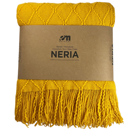 Blanket NERIA 130x170CM YELLOW