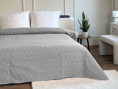 Bedspread PARLA 3D  220x240, SY-7653 LIGHT GREY