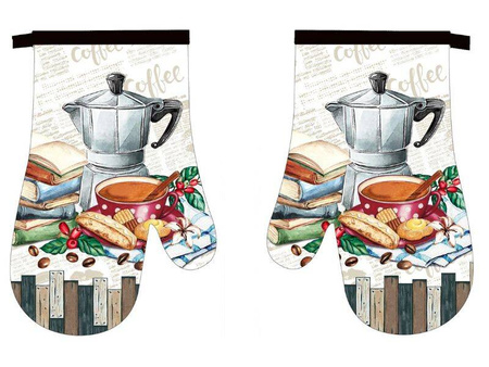 Kitchen gloves with a magnet Coffee II F23S219