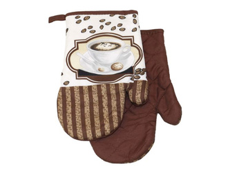 Kitchen gloves with a magnet CAPPUCCINO II kpl 2 szt., F9578B