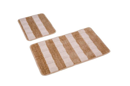 Bath mat TRANGAN KPL. 2 SZT CF02/BEIGE 45X75+45X35 CM
