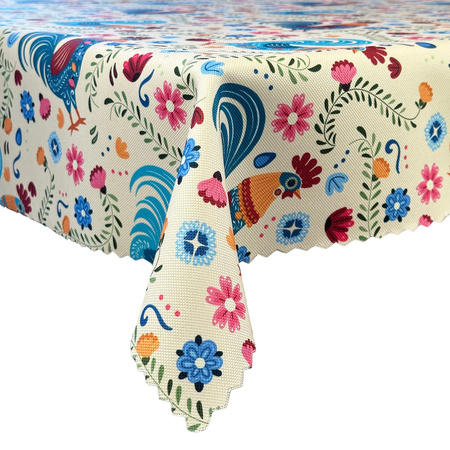 Obrus plamoodporny Druk 1 Kogut Folk 3