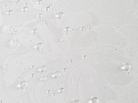 Tablecloths with stain-resistant coating Flowers 3329 White