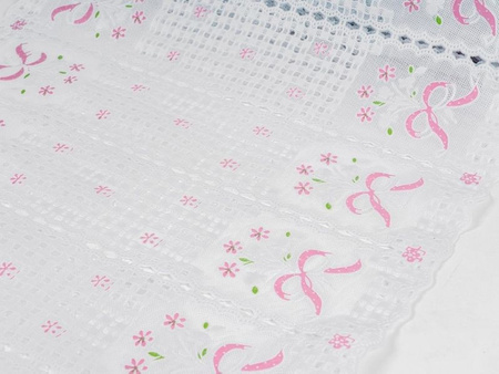 Vinyl lace table runner 50 WH-MULTICOLORS LC / 0324G